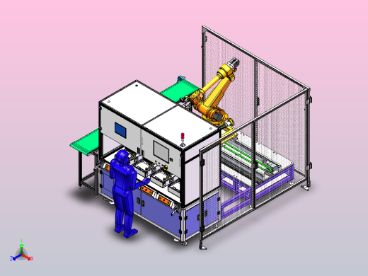 汽车接口测试设备，地轨机器人正等轴测缩略图