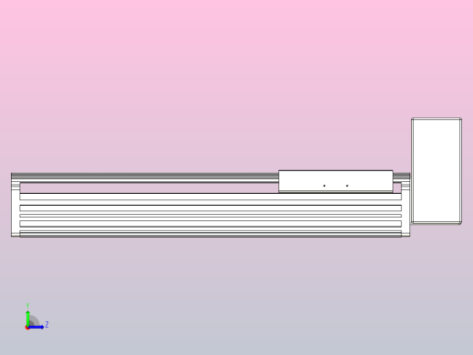 皮带直线轴半封闭可选导轨TPA-HNB-202D-140-L350-LU-Y-P75-N3左视缩略图