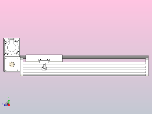 皮带直线轴半封闭可选导轨TPA-HNB-202D-140-L350-LU-Y-P75-N3右视缩略图