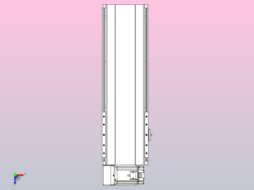 皮带直线轴半封闭可选导轨TPA-HNB-202D-140-L350-LU-Y-P75-N3俯视缩略图