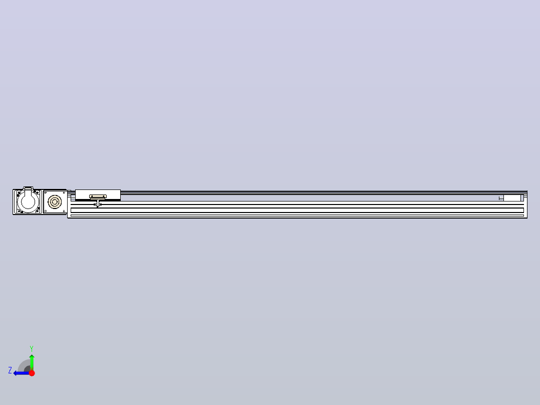 皮带直线轴半封闭可选导轨TPA-HNB-175D-140-L1300-ML-Y-P75-N3右视图