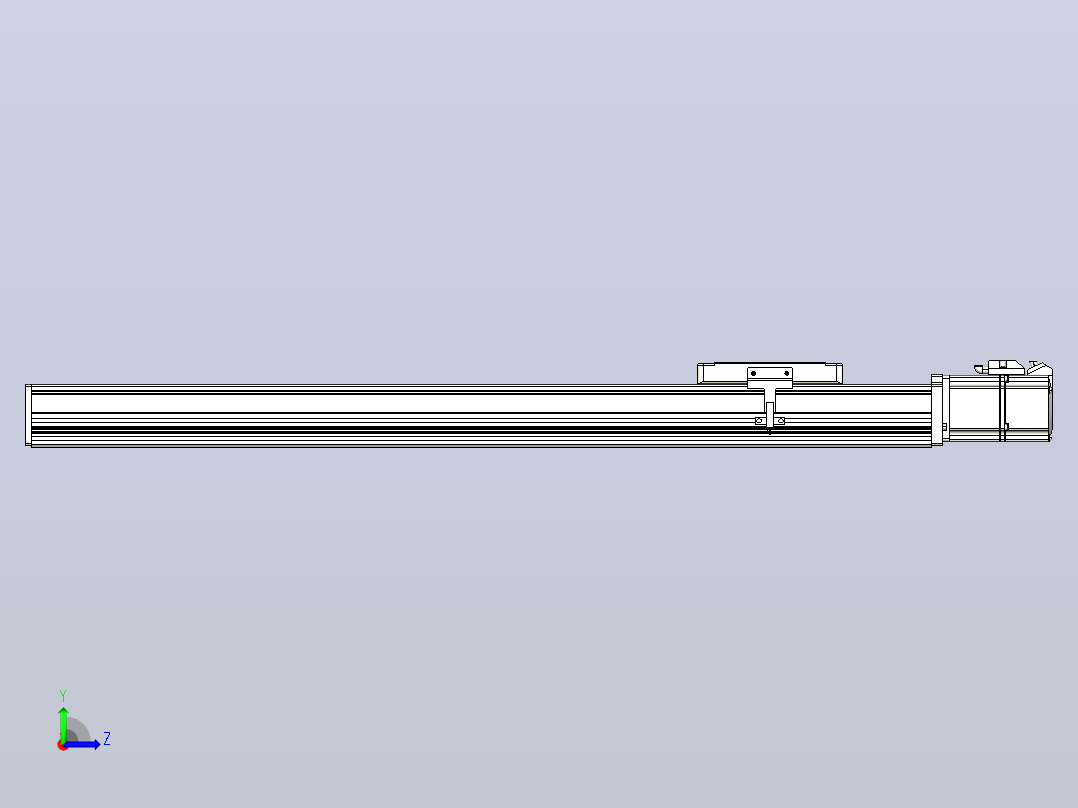 滚珠丝杠直线轴带导轨全封闭TPA-HCR-105D-1610C-L550-M-C-P40-N3左视图
