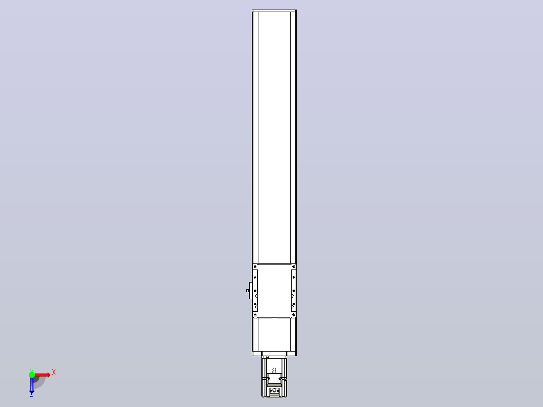滚珠丝杠直线轴带导轨全封闭TPA-HCR-105D-1610C-L550-M-C-P40-N3俯视图