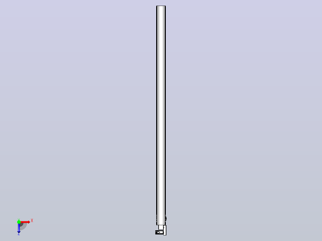 皮带直线轴半封闭可选导轨TPA-HNB-140D-120-L3000-MR-Y-P40-N3俯视图