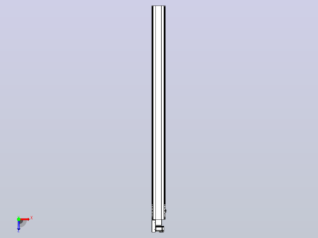 皮带直线轴半封闭可选导轨TPA-HNB-202D-140-L2850-ML-Y-P75-N3俯视图