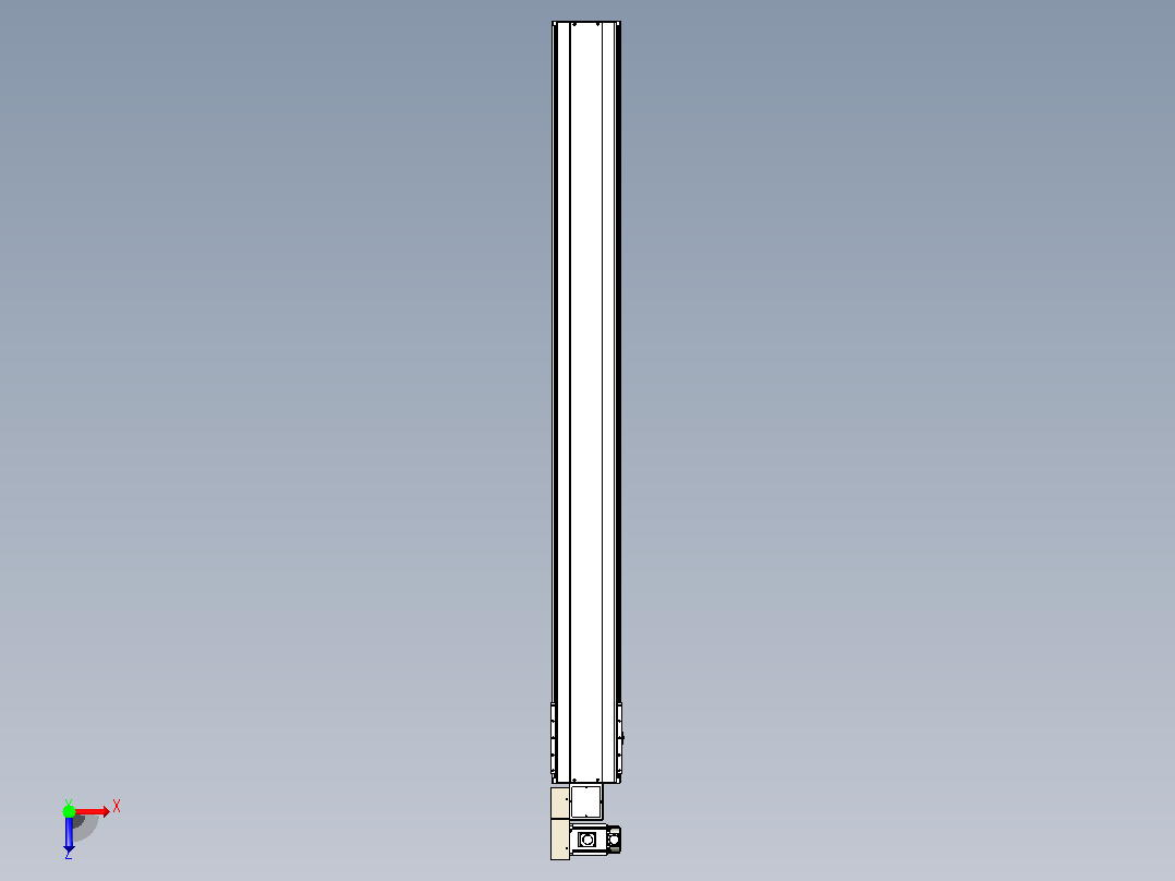 皮带直线轴半封闭可选导轨TPA-HNB-220D-176-L2050-ML-C-P1K-N3俯视图
