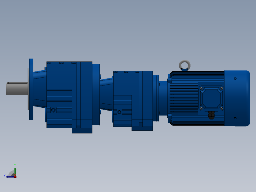 RF47R37法兰轴伸式组合型斜齿轮减速机RF47R37-Y0.25-4P-71-M1-0°-Φ160右视缩略图