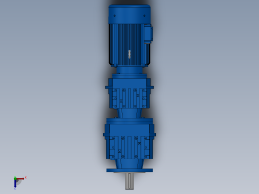 RF47R37法兰轴伸式组合型斜齿轮减速机RF47R37-Y0.25-4P-71-M1-0°-Φ160俯视缩略图