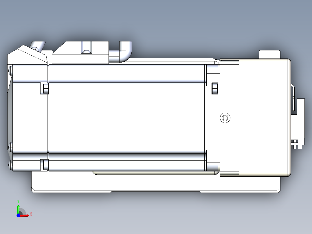 皮带直线轴半封闭可选导轨TPA-HNB-140D-120-L2700-MR-Y-P40-N3前视图