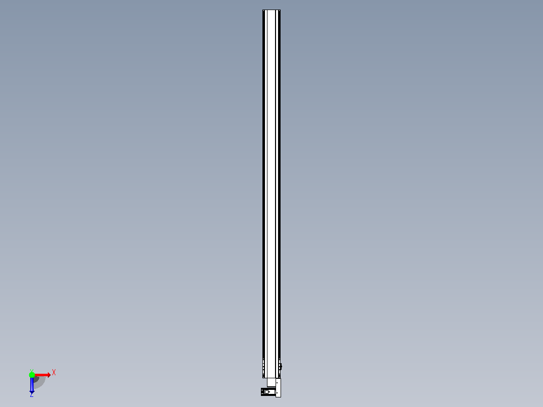 皮带直线轴半封闭可选导轨TPA-HNB-140D-120-L2700-MR-Y-P40-N3俯视图