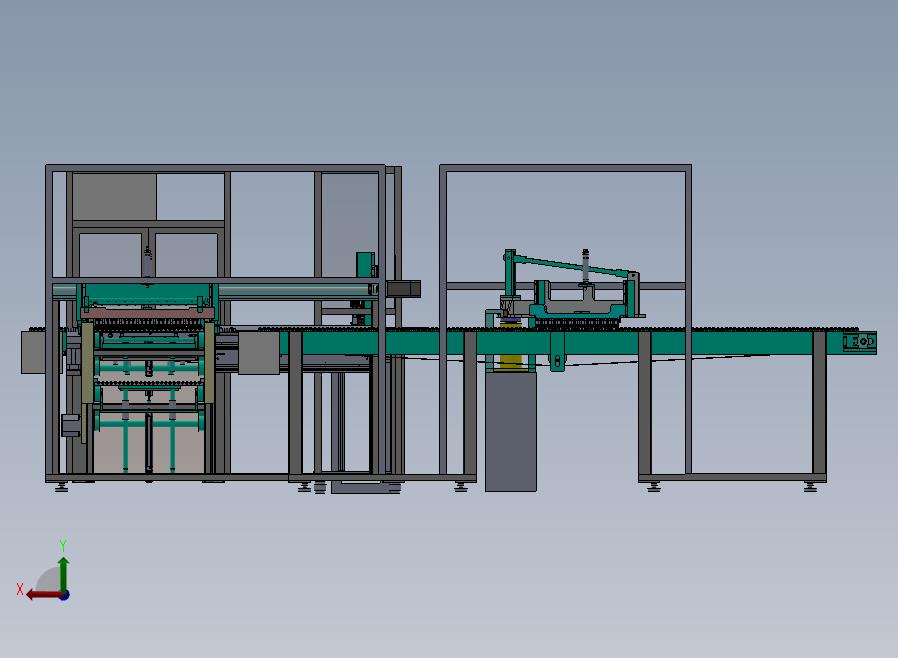 自动组装检测流水线后视图