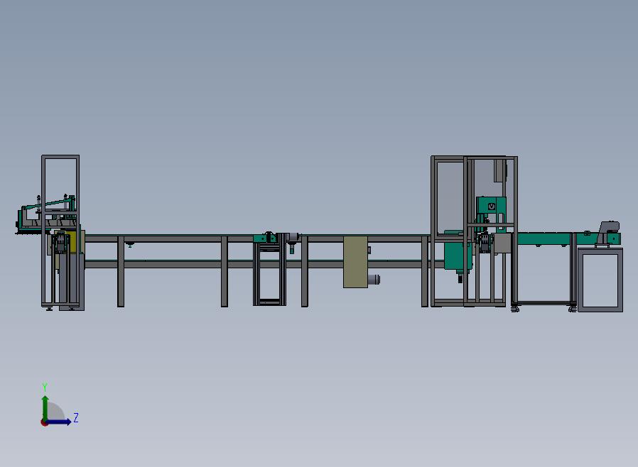 自动组装检测流水线左视图