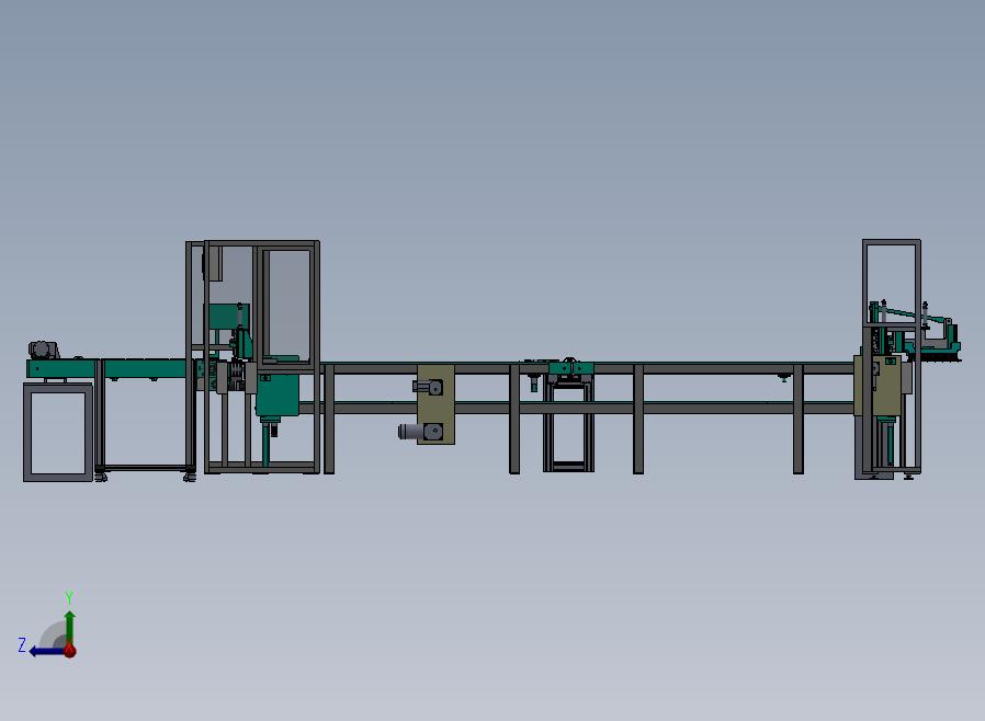 自动组装检测流水线右视图