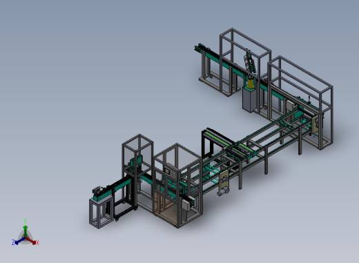 自动组装检测流水线正等轴测缩略图