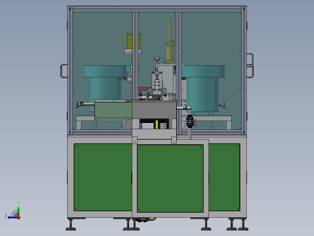 电机转子生产线3D图纸 G81 非标自动化设备3D图纸3D模型右视图