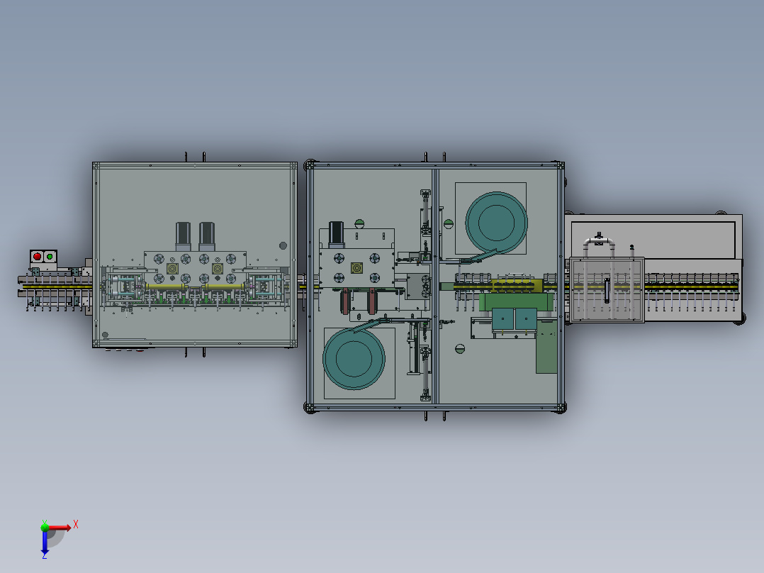电机转子生产线3D图纸 G81 非标自动化设备3D图纸3D模型俯视图