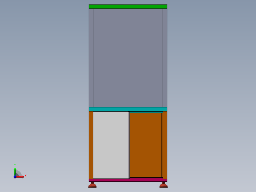 一个不锈钢制作的柜子