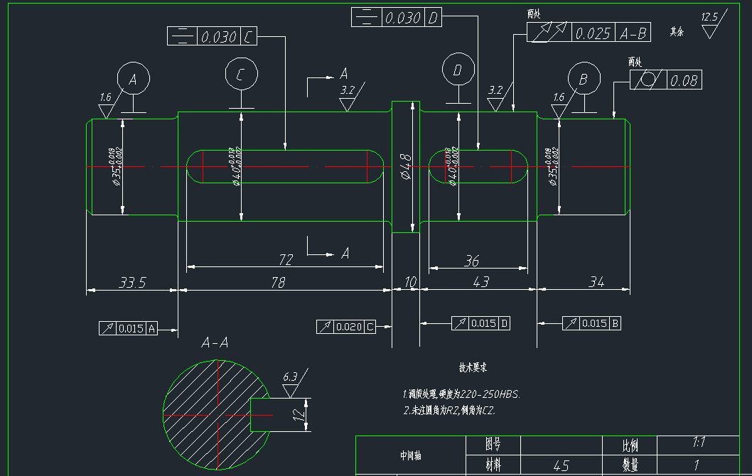 带式运输机用的二级圆柱齿轮减速器设计