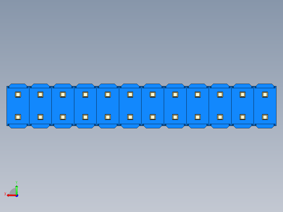 彩色公头100mil（2.54mm）系列-DS1021_blue_2x12p_100mil_Type19_rev1.0后视图