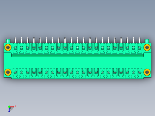 DEGSON 15EDG（公头） 3.81mm 螺钉锁紧，插拔式接线端子 FullPack-15EDGRTM-3.81-42P-14-00AH俯视缩略图