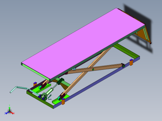 小型固定式电动车维修剪叉升降平台