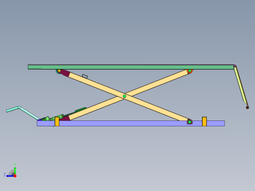 小型固定式电动车维修剪叉升降平台右视缩略图