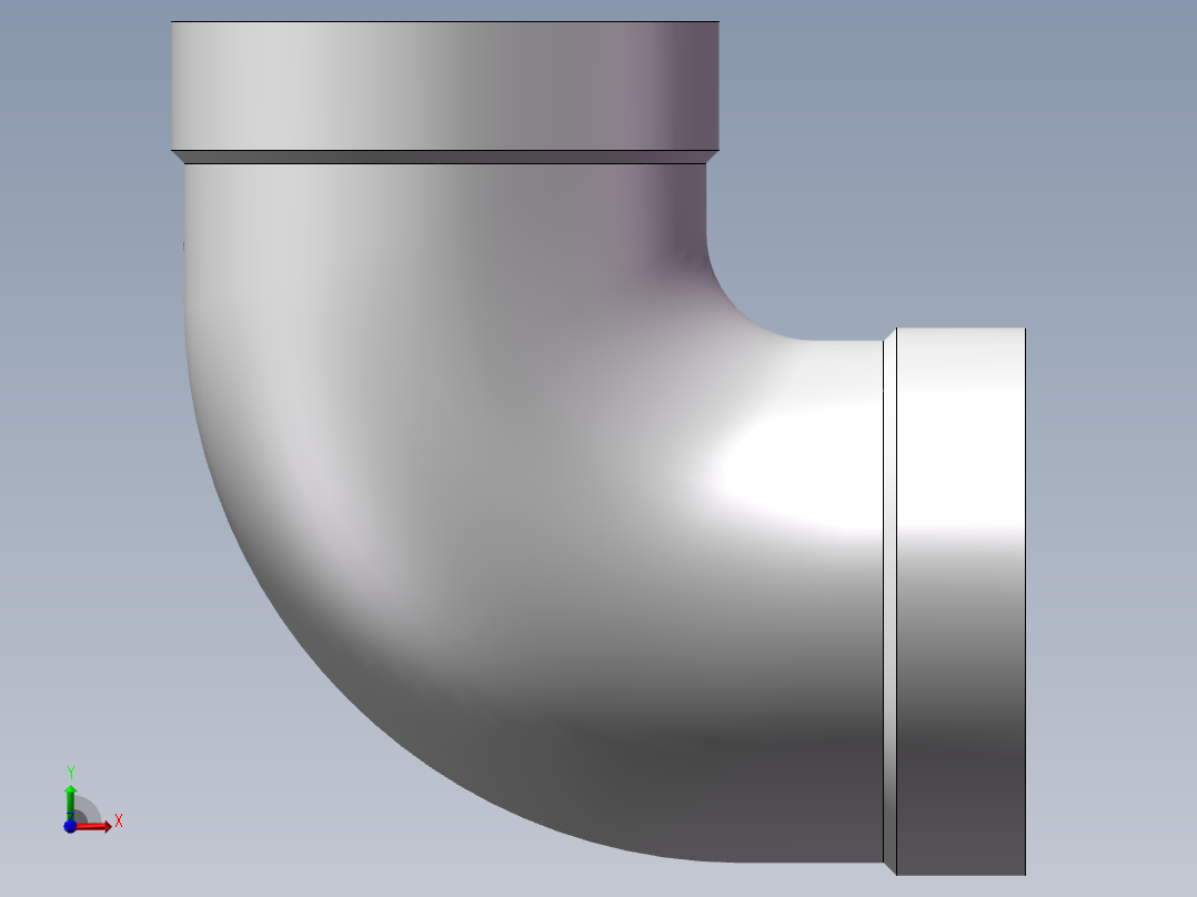弯头-90°等径 DN15前视图