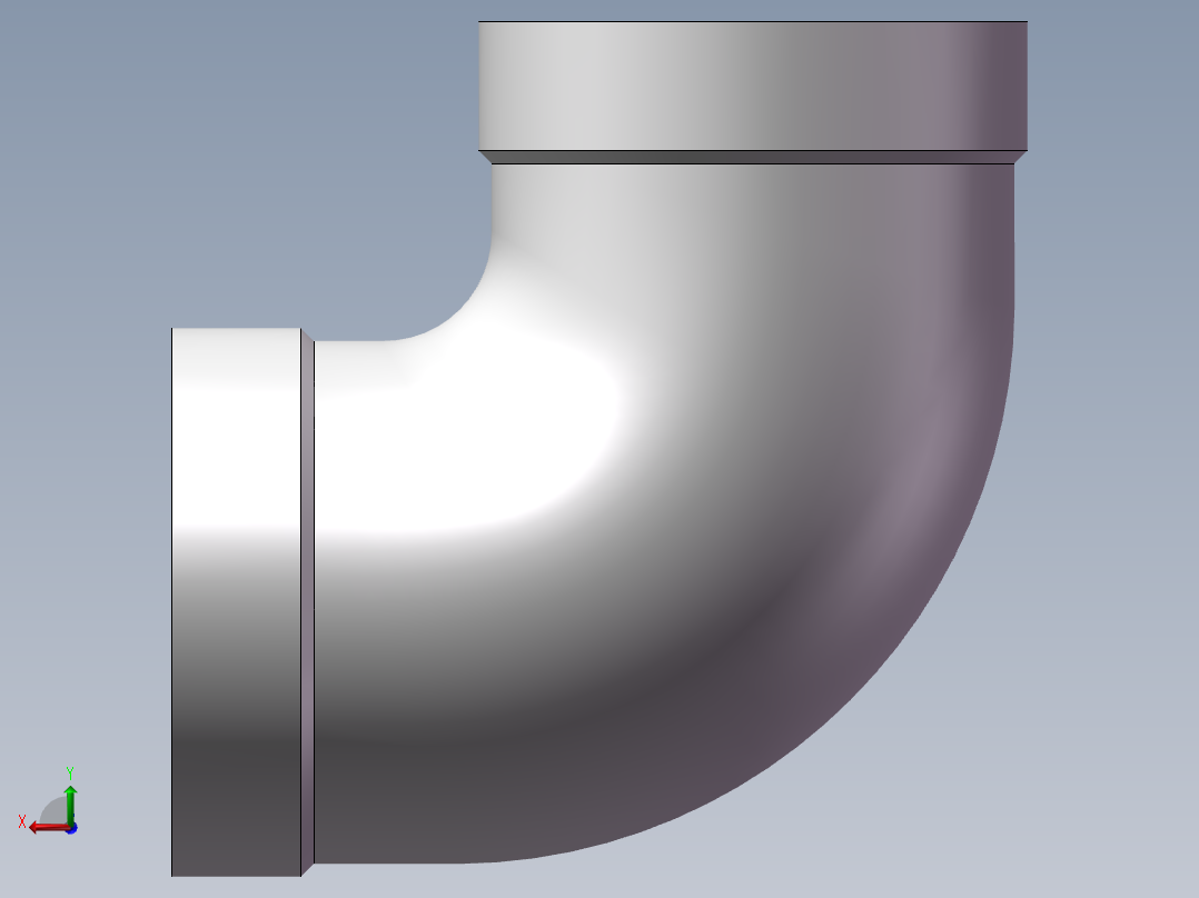 弯头-90°等径 DN15后视图