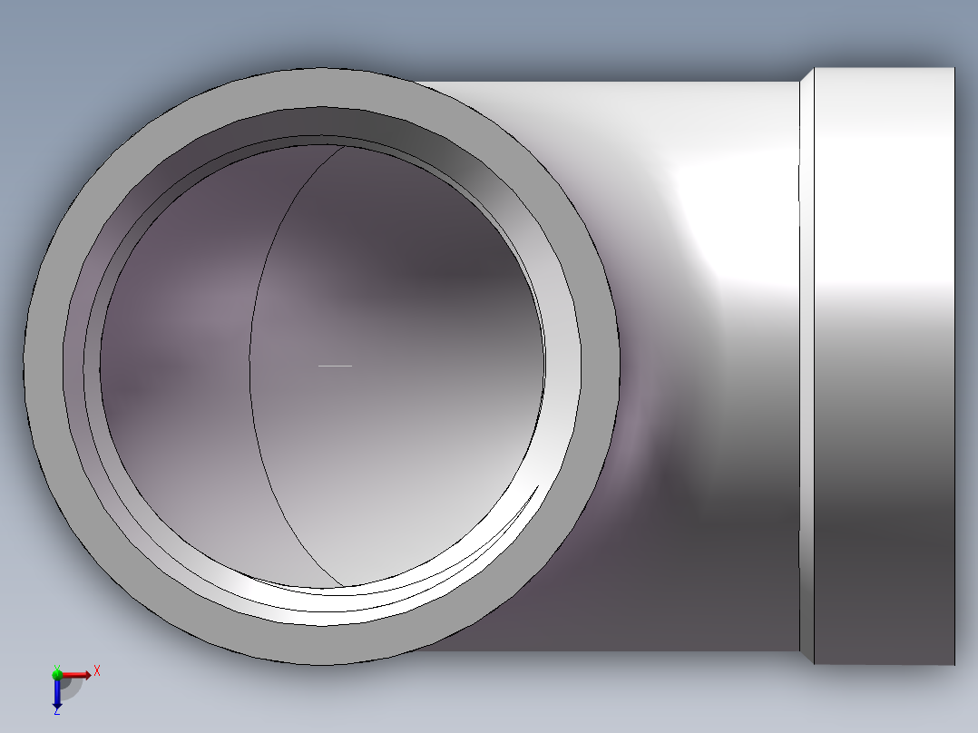 弯头-90°等径 DN15俯视图