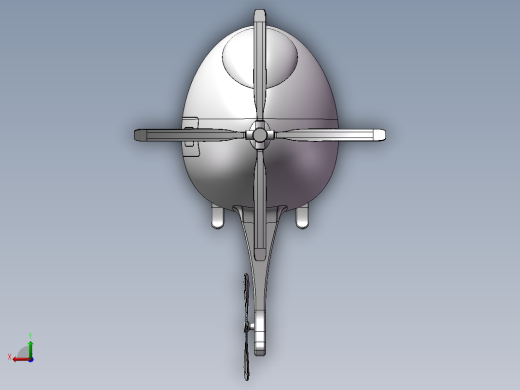 玩具设计直升机三维SW模型后视缩略图