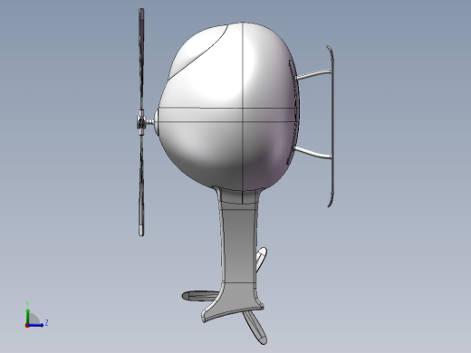 玩具设计直升机三维SW模型左视缩略图