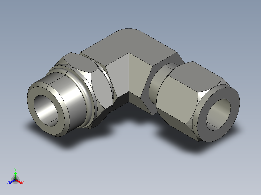 卡套式工业通用硬管接头8-10_c5bu-s主视图