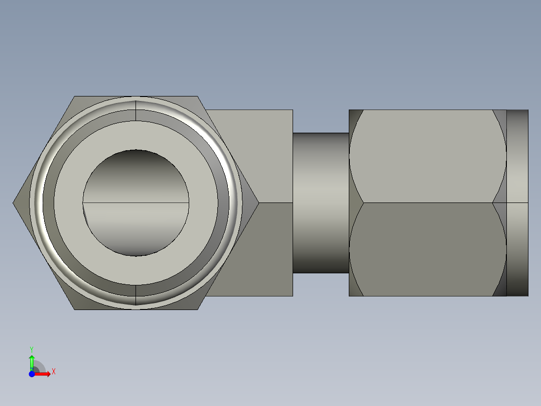卡套式工业通用硬管接头8-10_c5bu-s前视图
