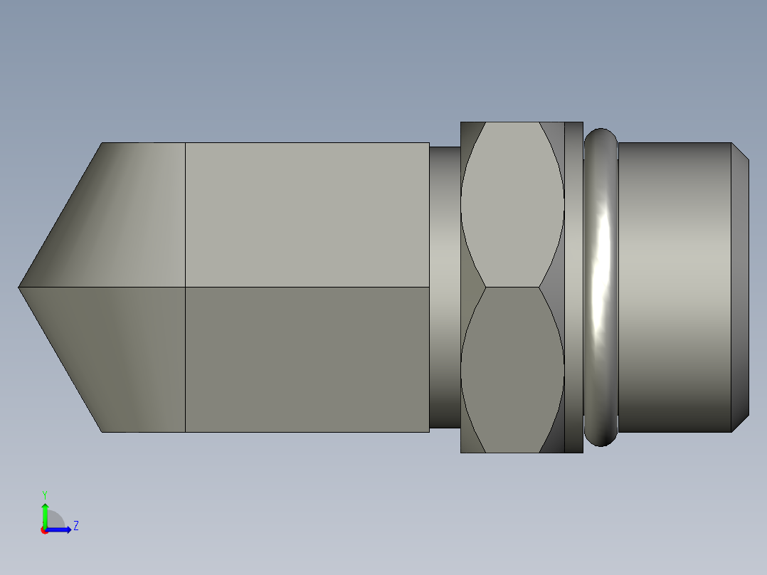 卡套式工业通用硬管接头8-10_c5bu-s左视图