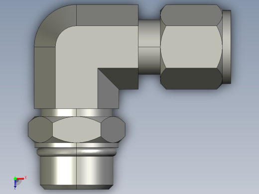 卡套式工业通用硬管接头8-10_c5bu-s俯视缩略图