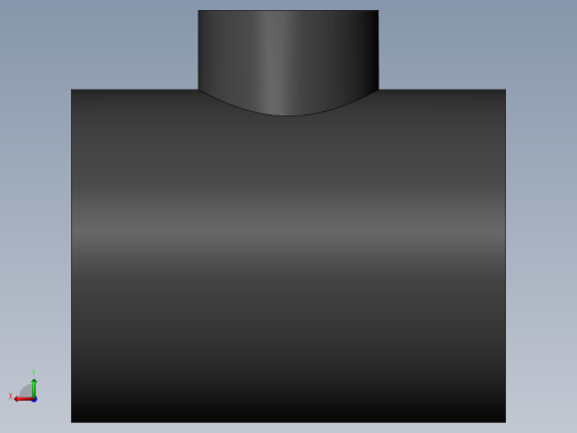 PVC管件-2x4x4_R-Tee左视缩略图
