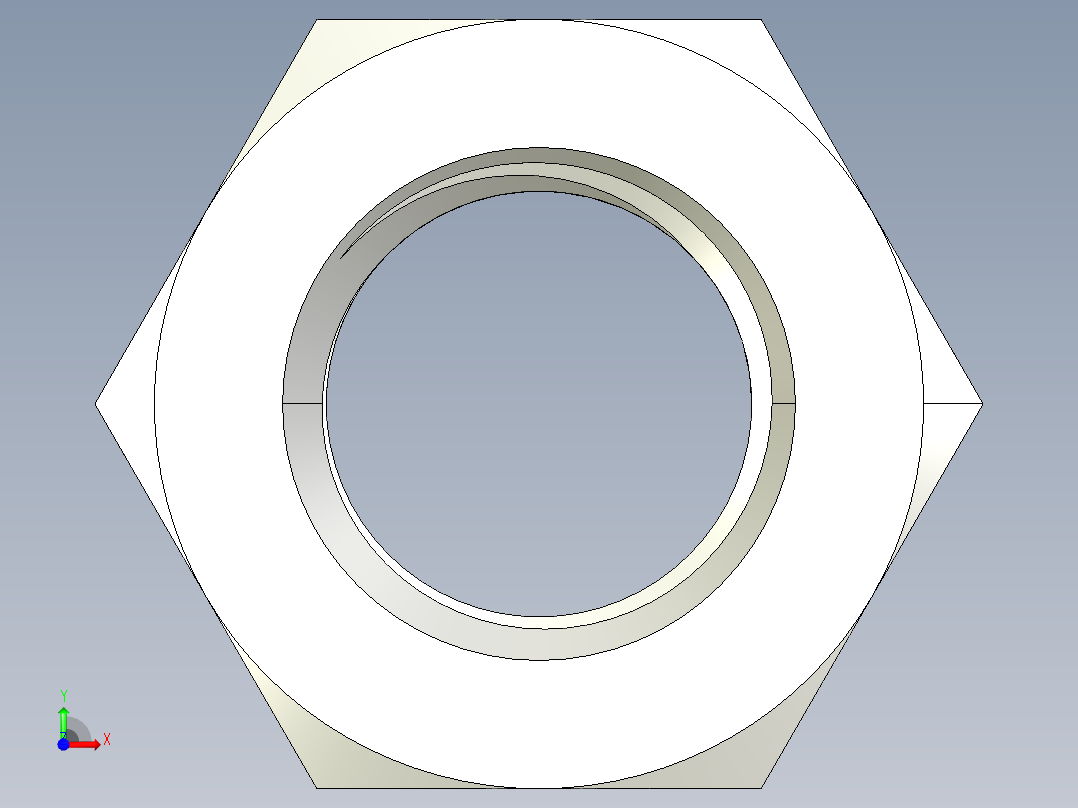 DIN 934 螺母-M48 Nut.STEP前视图
