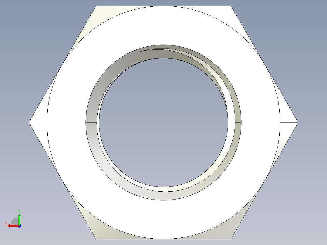 DIN 934 螺母-M48 Nut.STEP后视图