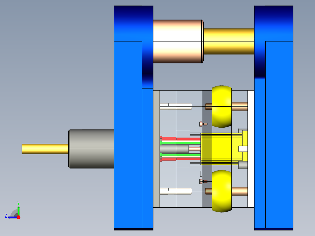 散热底座冲孔落料复合模设计含三维右视图