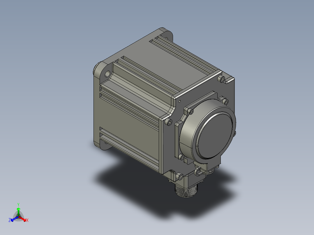 电机MS6G-130CS15B2-21P5正等轴测图
