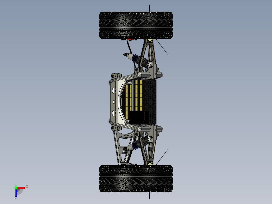 712电动动力驱动系统PROE设计俯视图