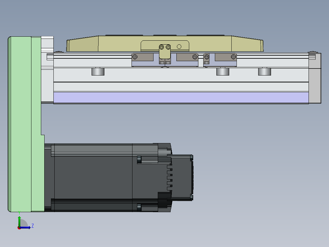 GTH内嵌丝杆全封闭GTH15-BM-750W左视图