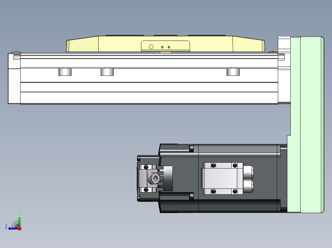 GTH内嵌丝杆全封闭GTH15-BM-750W右视图