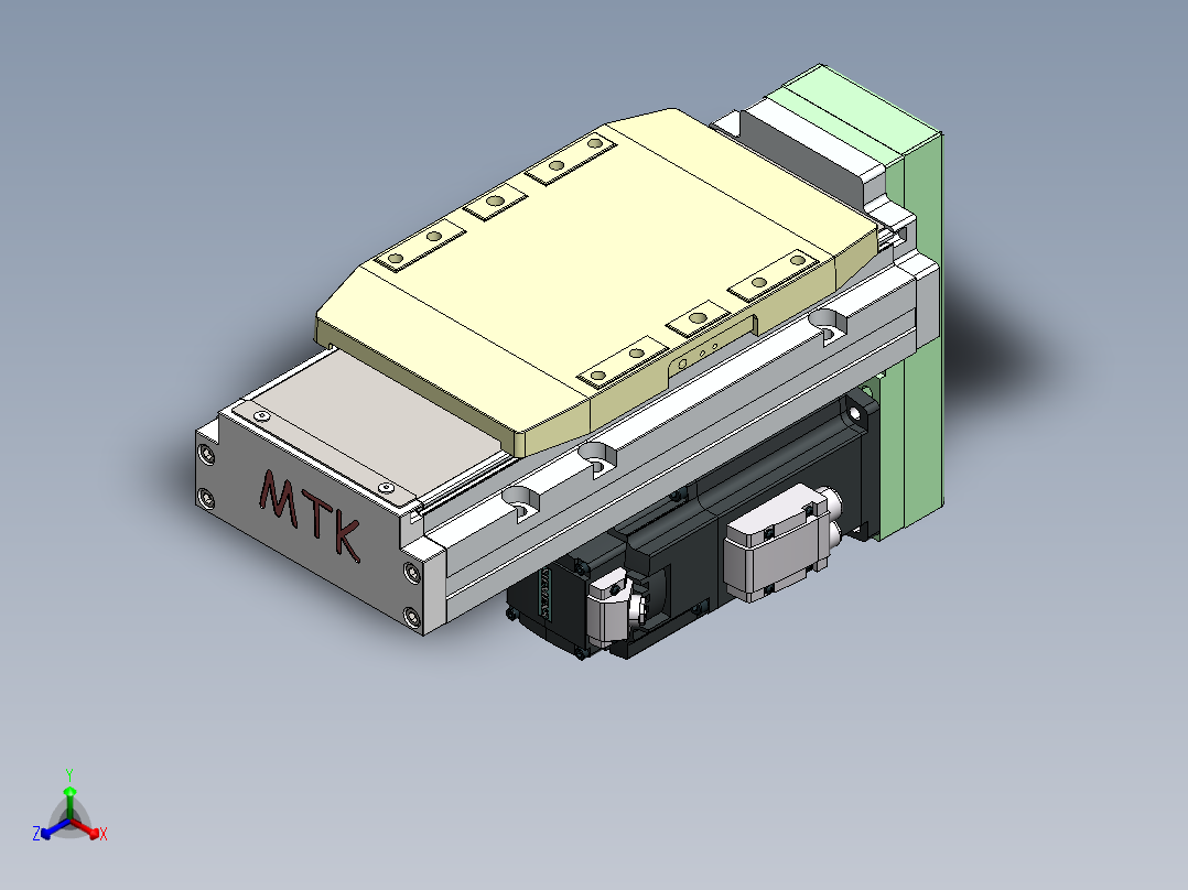 GTH内嵌丝杆全封闭GTH15-BM-750W正等轴测图