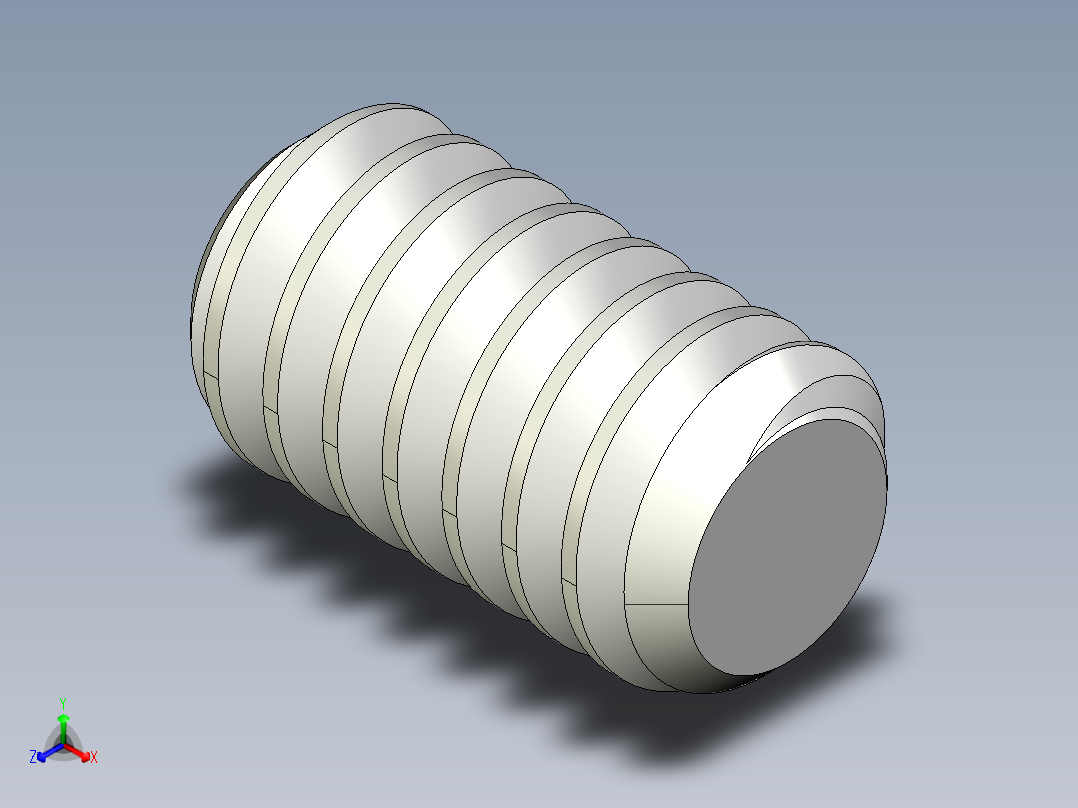 DIN 913-ISO 4026 固定螺钉-M1.4 L=2.5.STEP正等轴测图