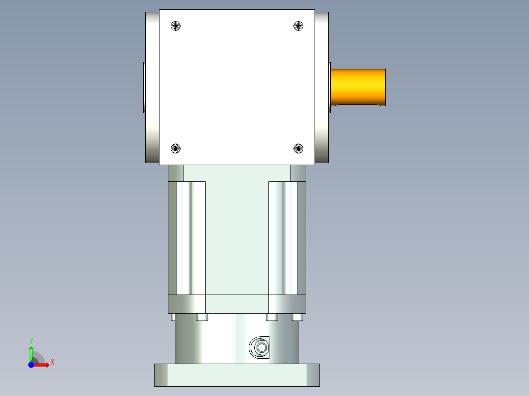 换向器PW170单轴 PLX142-L2 35-114.3-200-M12.stp前视图