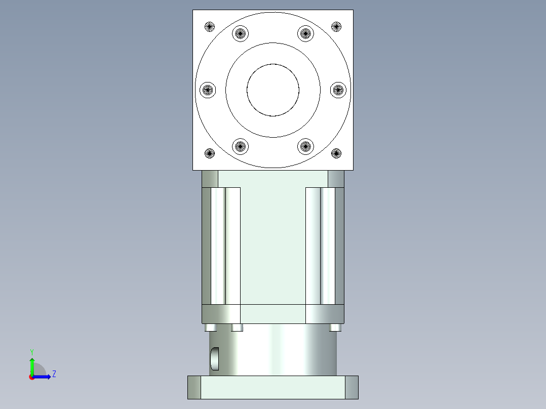 换向器PW170单轴 PLX142-L2 35-114.3-200-M12.stp左视图
