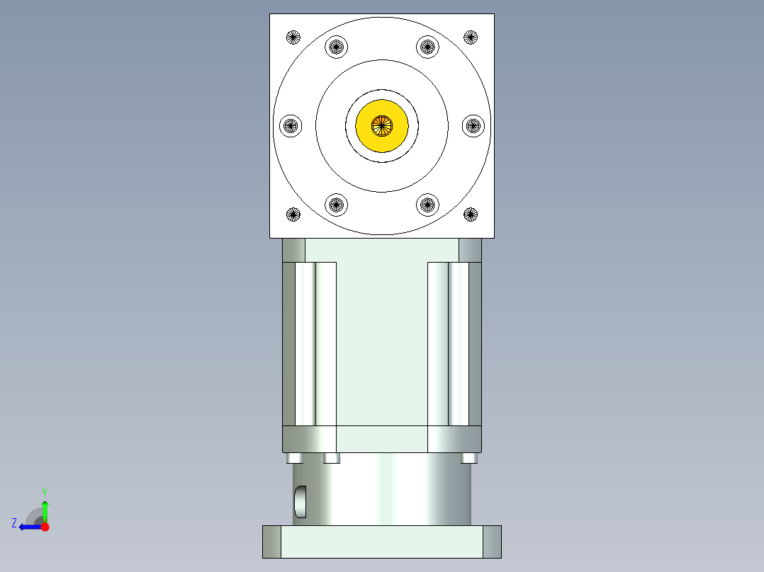 换向器PW170单轴 PLX142-L2 35-114.3-200-M12.stp右视图