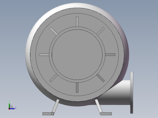 HTB200-2002透浦式多段式鼓风机左视缩略图