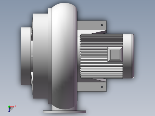 HTB200-2002透浦式多段式鼓风机俯视缩略图